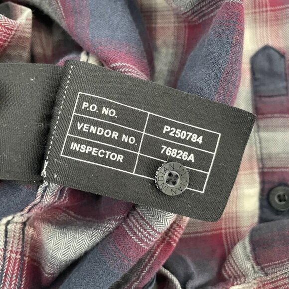 Indian Motorcycle Plaid Button-Up Shirt Mens L Long Sleeve Embroidered Logos - Picture 12 of 12